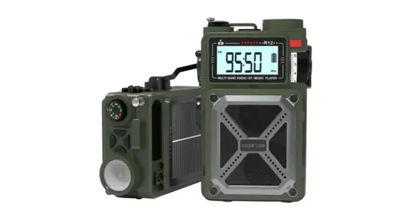 GREEN LION VINTAGE SOLAR PRO | RADIO | SPEAKER | PAWER BANK | COMPASS |12HRS PLAY | GL-PX30